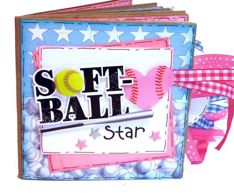 Softball Scrapbook Girls Sports Photo Album Etsy