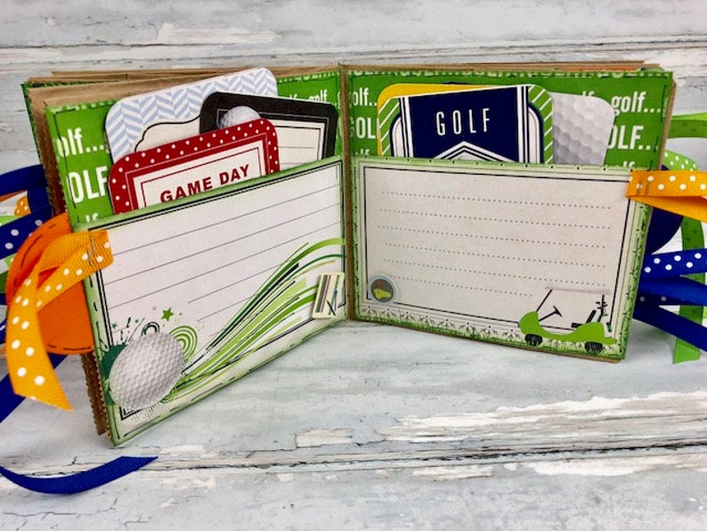 Golf Scrapbook Premade Golf Mini Photo Album Etsy