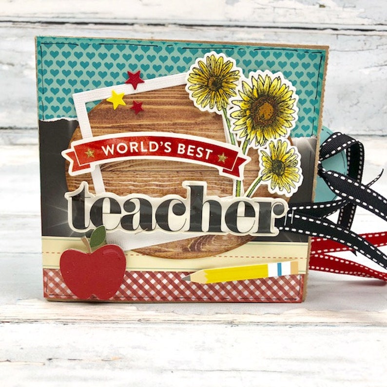 Best Teacher Premade Album Teacher Mini Scrapbook