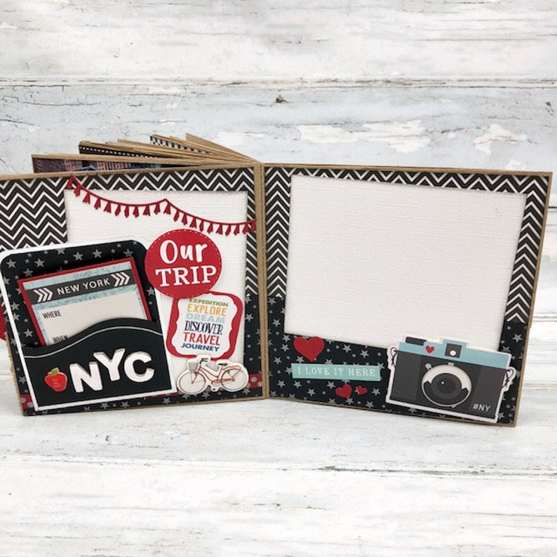 New York City Mini Scrapbook NYC Photo Album Travel Etsy