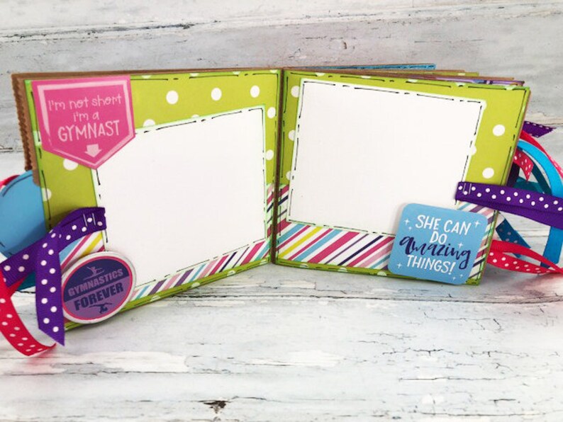 Gymnastics Scrapbook Premade Gymnastics Photo Album Etsy