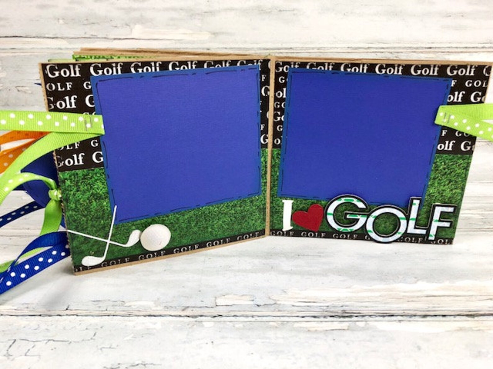 Golf Scrapbook Premade Golf Mini Photo Album Etsy