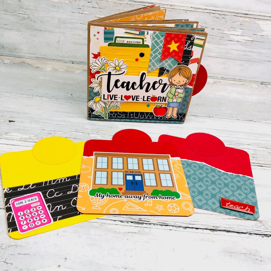 Teacher Mini Scrapbook Gift for Teachers 6 Premade Etsy