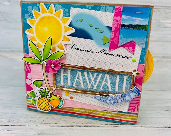 Hawaii Vacation 5" Scrapbook - Premade Mini Paper Bag Photo Album ...
