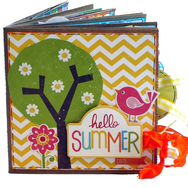 Hello Summer Scrapbook - Paper Bag Album