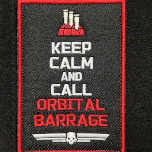 Helldivers 2 – “Keep Calm” Morale Patch Series  Embroidered Tactical Badges