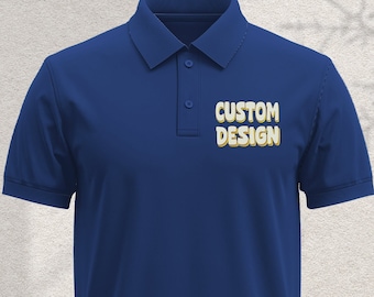 Polo con texto personalizado y logotipo: diseño unisex personalizado