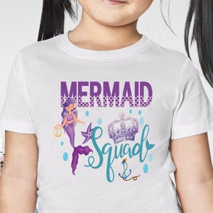Mermaid Family Birthday T-shirt, Mermaid Squad T-Shirt,  Birthday Girl Matching Tee, Matching Family Birthday Tshirt, Under The Sea