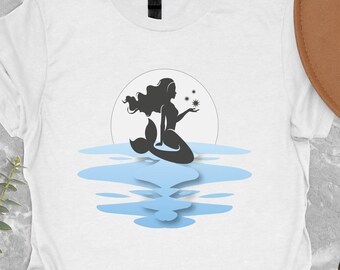 Mermaid Silhouette T-Shirt: Sea Girl's Birthday Tee