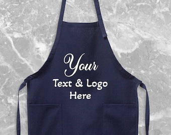 Apron With Pockets, Personalized Kitchen Wear | Cotton Blend | Adjustable Fit