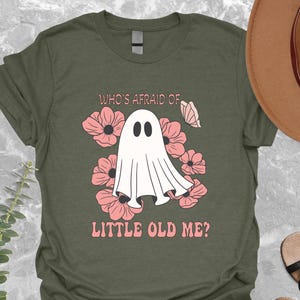 Who&#39;s Afraid Of Little Old T-shirt, Swifty Ghost Shirt, Tortured Poets Department Ghost Tee, Girls Funny Halloween Shirt, Spooky Swift Shirt