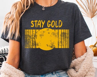 Camiseta de moda «Stay Gold»: Camiseta retro de película de los 80