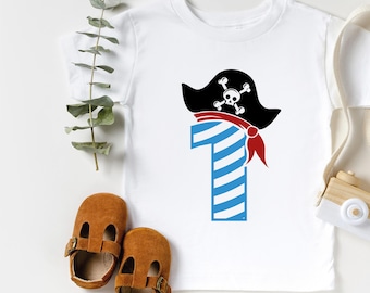 Camiseta de cumpleaños pirata para niño: camiseta de fiesta infantil