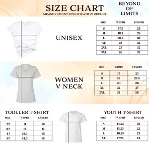 a women's t - shirt size chart with measurements