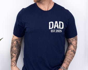 Dad Est 2025 - Personalized Tee - Cotton Blend, Unisex Fit