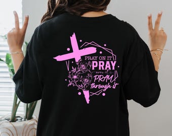 Coquette Christian, Pink Bow Bible Verse Tee | Cotton Poly Blend | Religious Gift