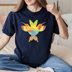 Bird Shirt, Bird Nest Tee, WatercolorBird Branches, Bird Home Tshirt, Bird Cage, Bird Lover Shirt, Nature, Peace, Cute Bird, Gift For Bird