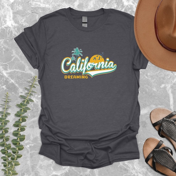 California Dreaming | Soft Style Unisex Tee | Vacation Wear | Cotton Poly Blend | DTF Print