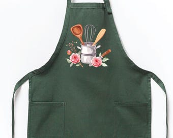 Baker Gift, Personalized Cotton Apron | Adjustable Fit | Two Pockets