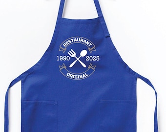 Custom Chef Apron, Adjustable Cotton Kitchen Wear | Logo Embroidery | Multiple Sizes