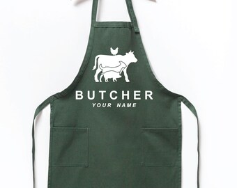 Custom Logo Apron, Soft Bib - Adjustable Neck | Two Pockets | Kitchen Cooking Baking Keepsake