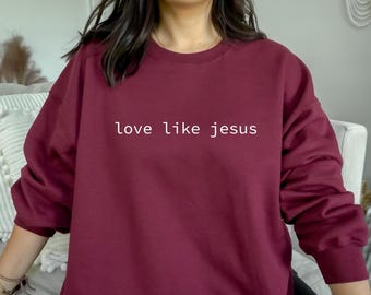 Love Like Jesus Apron, Personalized Cotton - Adjustable Neck Strap | Two Pockets