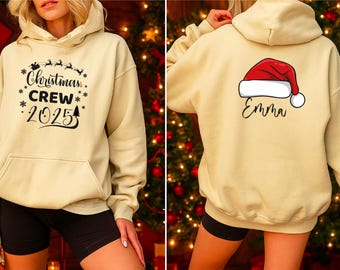 Custom Christmas Crew Hoodie: Family Matching Sweatshirt