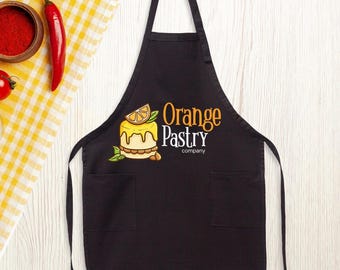 Custom Logo Apron: Personalized Text, Kitchen or Grill Apron