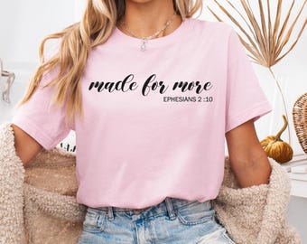 Faith Shirt, Christian Bible Verse Tee | Believe | Unisex Cotton Polyester Dtf Softstyle Print