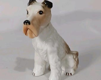 ヴィンテージ ミニチュア ワイヤー フォックス テリア 犬 置物 ヴィンテージ ミニチュア ワイヤー フォックス テリア 犬 置物