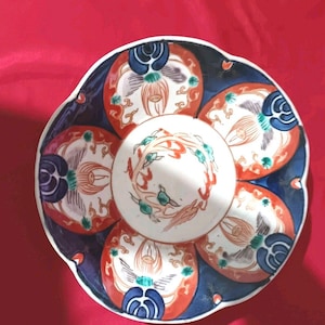 Antique Japanese Handmade Porcelain Bowl 19th Century Meiji Style