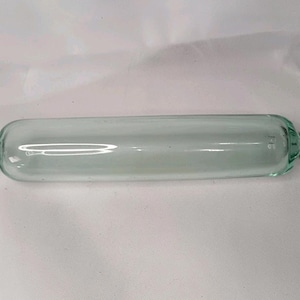 Viktoriansk handblåst grönt glaskavel – Antik köksutrustning – 40 cm lång