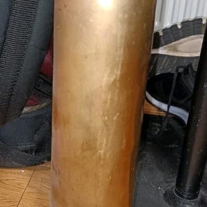 WW1 75mm Brass Shell Casing Dated 1915 Militaria Display Piece Possibly French