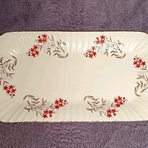 Paragon &#39;Fancy Free&#39; Sandwich Serving Plate With Gold Rim, 30cm Long