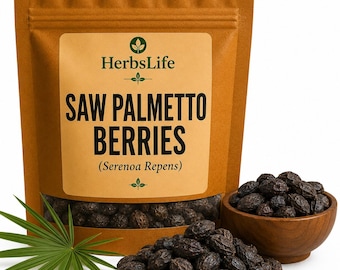 Bagas de Serenoa repens | Secas e Naturais | Produtos Botânicos para Farmácia, Tinturas e Artesanato