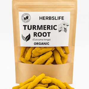 Raíz de Cúrcuma orgánica / Raíz de Cúrcuma Longa seca cortada / Té de hierbas, tintura y hierba culinaria