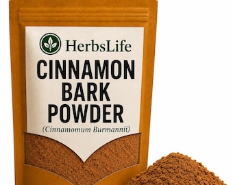 CINNAMON BARK POWDER | Cinnamomum Burmannii Natural Ground Spice | Cooking, Baking, Herbal Tea & Culinary Ingredient