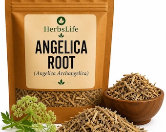 ANGELICA ROOT | Wildcrafted Bulgarian Angelica Archangelica Dried Cut | Herbal Tea, Apothecary & Craft Botanical