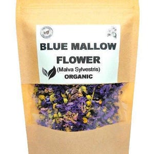 Organic Blue Mallow Flower Tea: Dried Herbal Tea