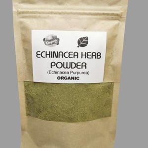 Organic echinacea herb powder | echinacea purpurea | herbal tea | loose tea | loose dried herbs | dried loose herb | herba | tea | powder