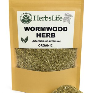 Organic wormwood herb (Artemisia absinthium), dried and cut for herbal tea, bitters, and crafts
www.pureherbslife.com