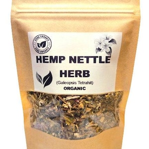 BIO HANF NESSELKRAUT | galeopsis tetrahit | Hanf Brennessel Tee | Kräutertee | getrocknete Kräuter | Bio-Kräuter | herba | Tee