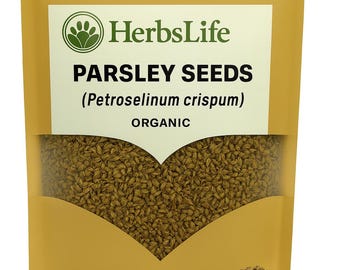 Bio Petersiliensamen | Petroselinum Crispum Getrocknete Samen | Kulinarische, Back-, Sprouting- & Apothekerzutat