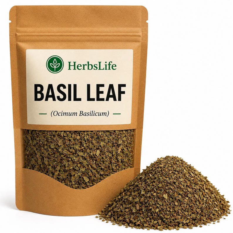 BASIL LEAF | Wildcrafted Bulgarian Ocimum Basilicum Dried Cut | Herbal ...