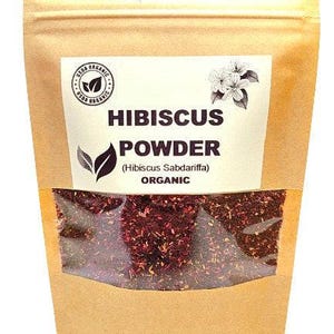 Organic hibiscus powder | hibiscus sabdariffa | hibiscus flower powder | hibiscus tea | herbal tea | organic herbs | powder | herba | tea