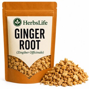 GINGER ROOT Dried Cut | Zingiber Officinale | Bulk Cooking Baking & Culinary Spice