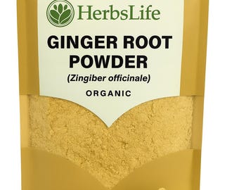 Polvo de raíz de jengibre orgánico / Zingiber Officinale / Especias culinarias y té / Botánico a granel