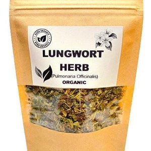 Organic lungwort herb | pulmonaria officinalis | lungwort tea | herbal tea | dried herbs | organic herbs | lungwort leaf | herba | tea