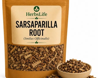 SARSAPARILLA-WORTEL | Wildcrafted Smilax Officinalis gedroogd gesneden | Kruidenthee, tinctuur, apotheek en botanische bulk