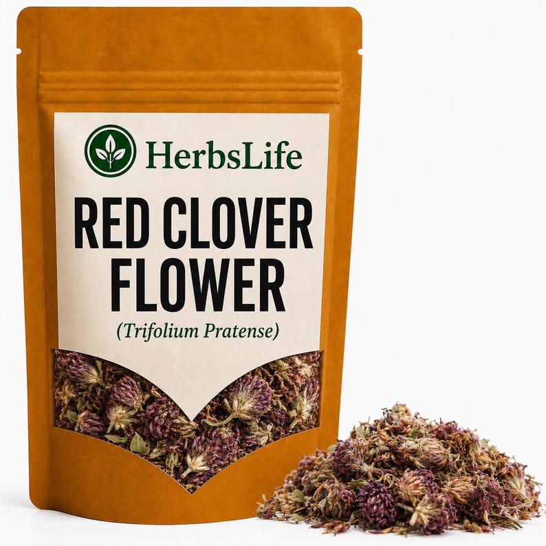 RED CLOVER FLOWER | Wildcrafted Bulgarian Trifolium Pratense Dried | Herbal Tea, Wellness Blend, Apothecary & Botanical image 1